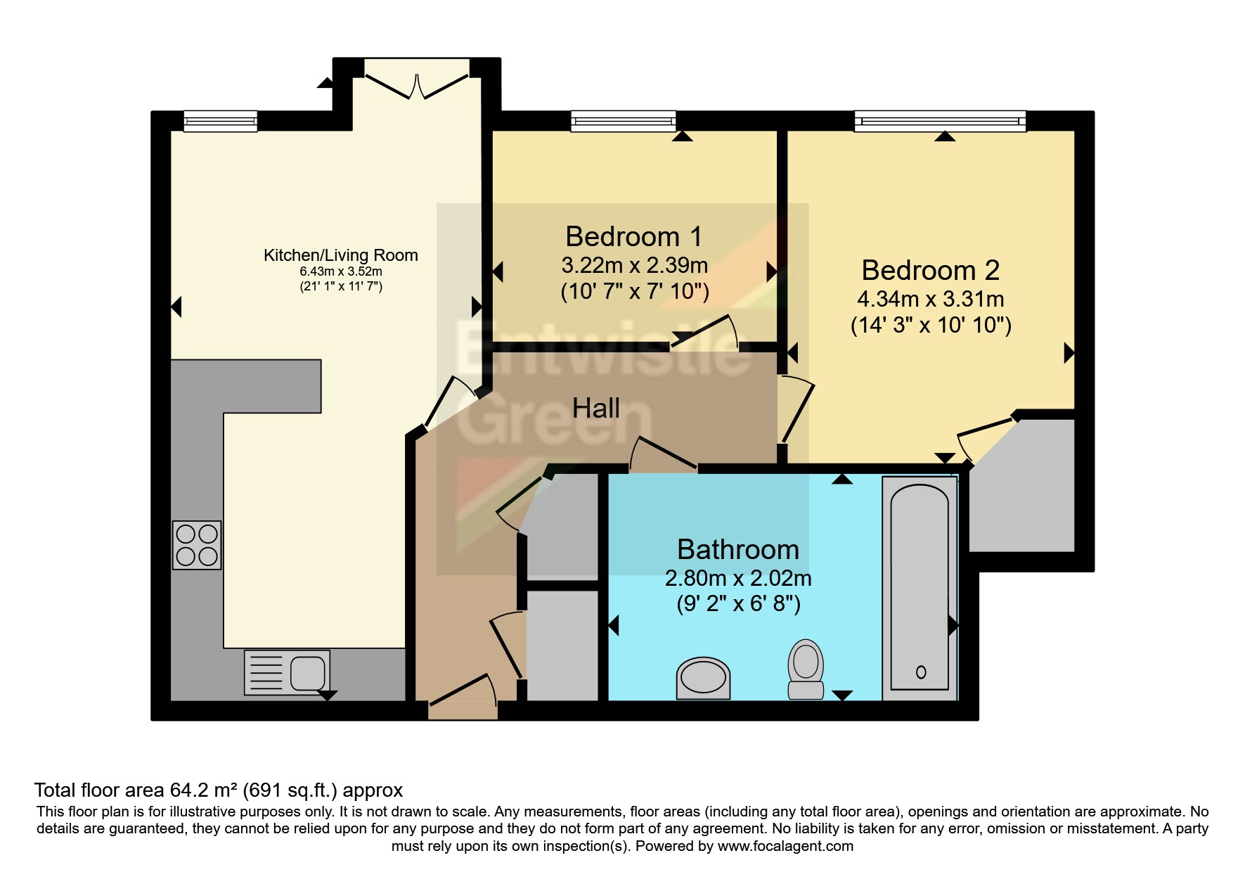 31, Knightsbridge Court, Warrington floorplan
