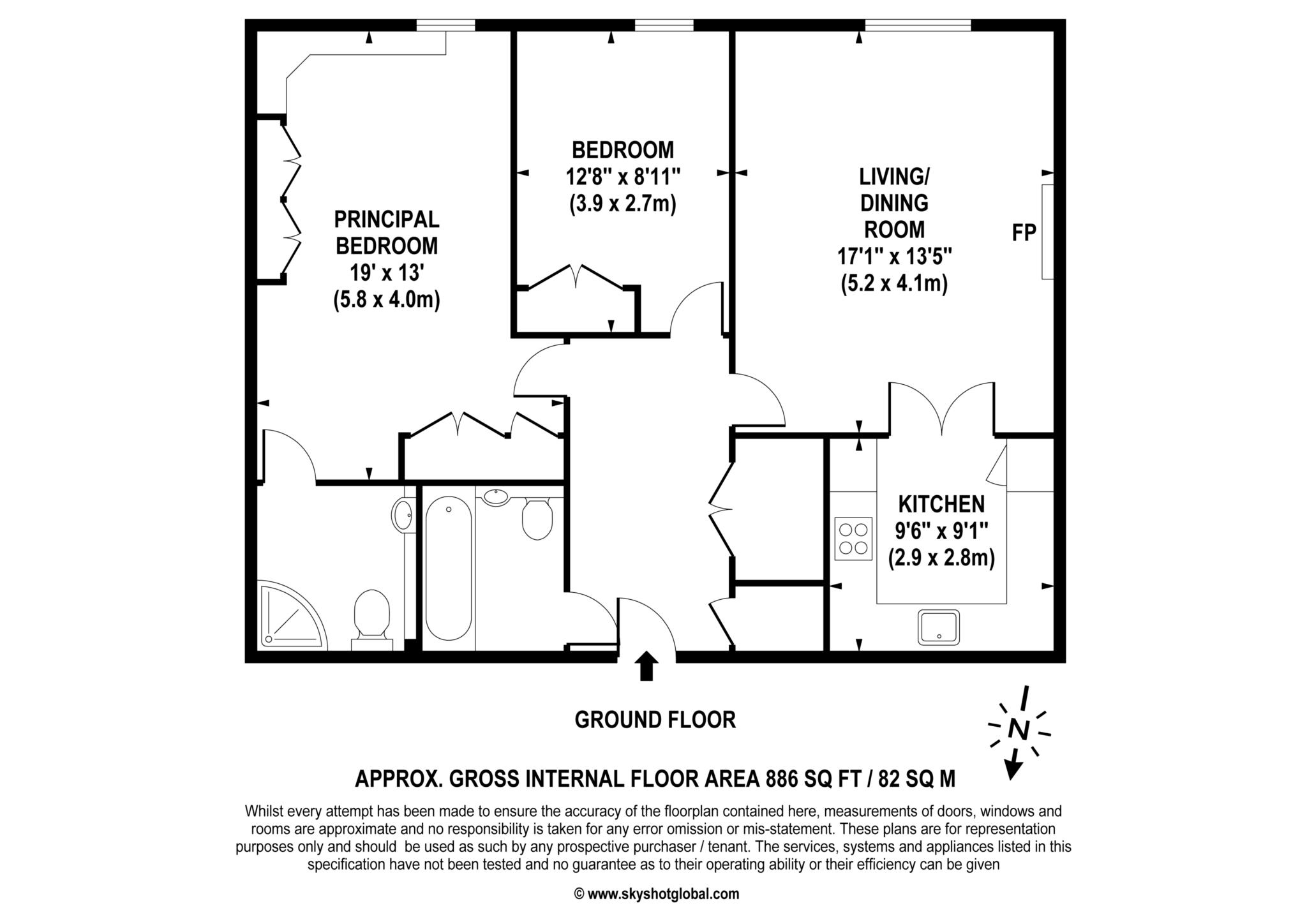 Flat 7, The Ambassador, London Road, Ascot floorplan