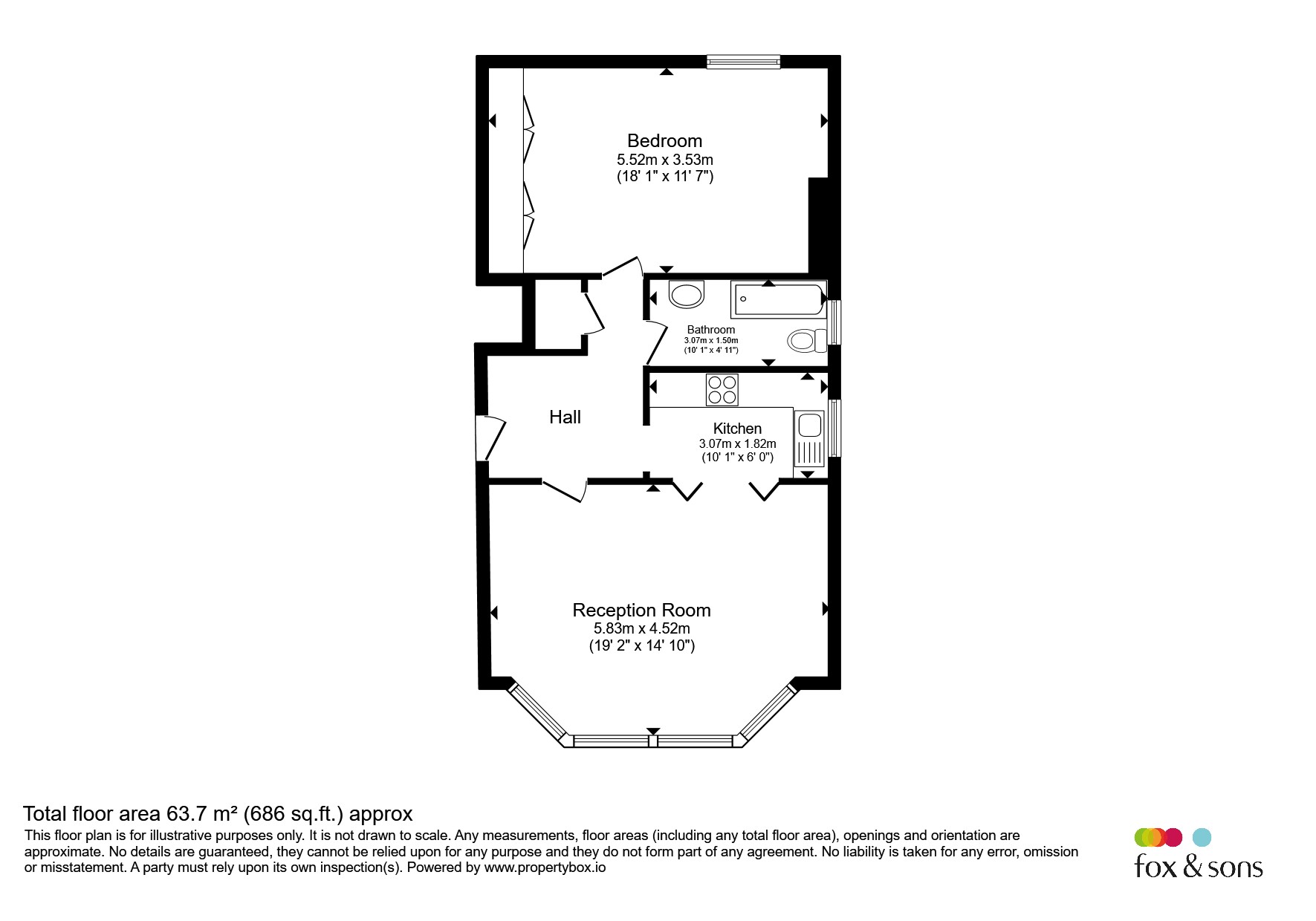 Flat 5, Charmaine Court, 1-3, St. Margarets Road, St. Leonards-On-Sea floorplan