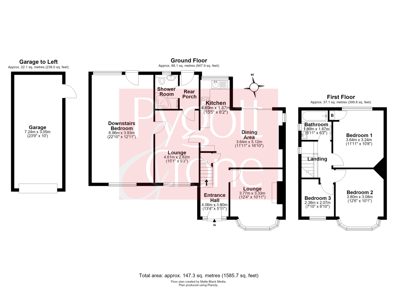 190, Hallgate, Spalding floorplan