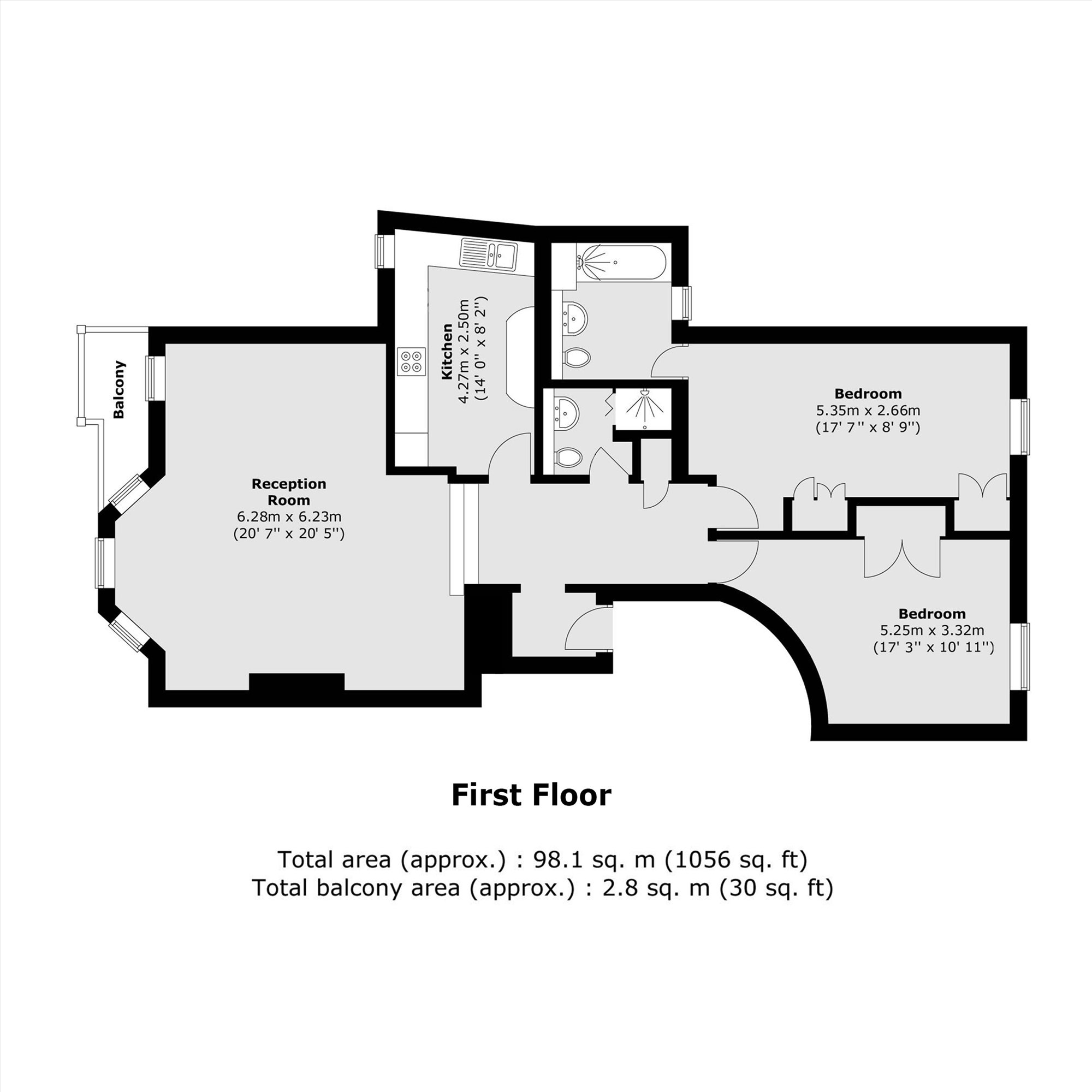 Flat 3, Venice Lodge, 53-55, Maida Vale, Maida Vale floorplan