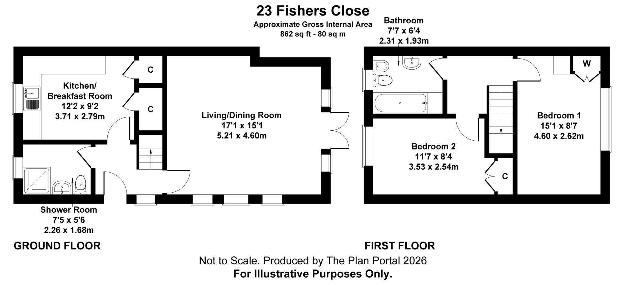 23, Fishers Close, Blandford Forum floorplan