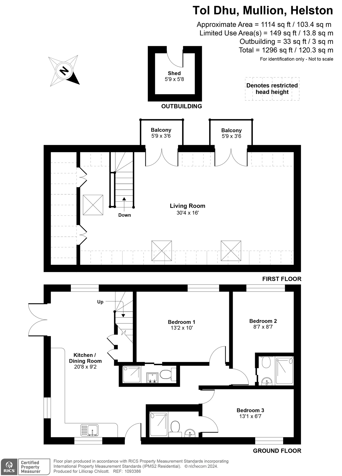 Tol Dhu, Helston floorplan