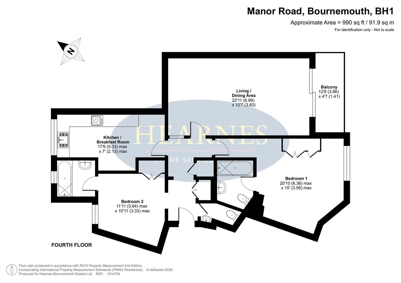 Craghead, Manor Road, Bournemouth floorplan