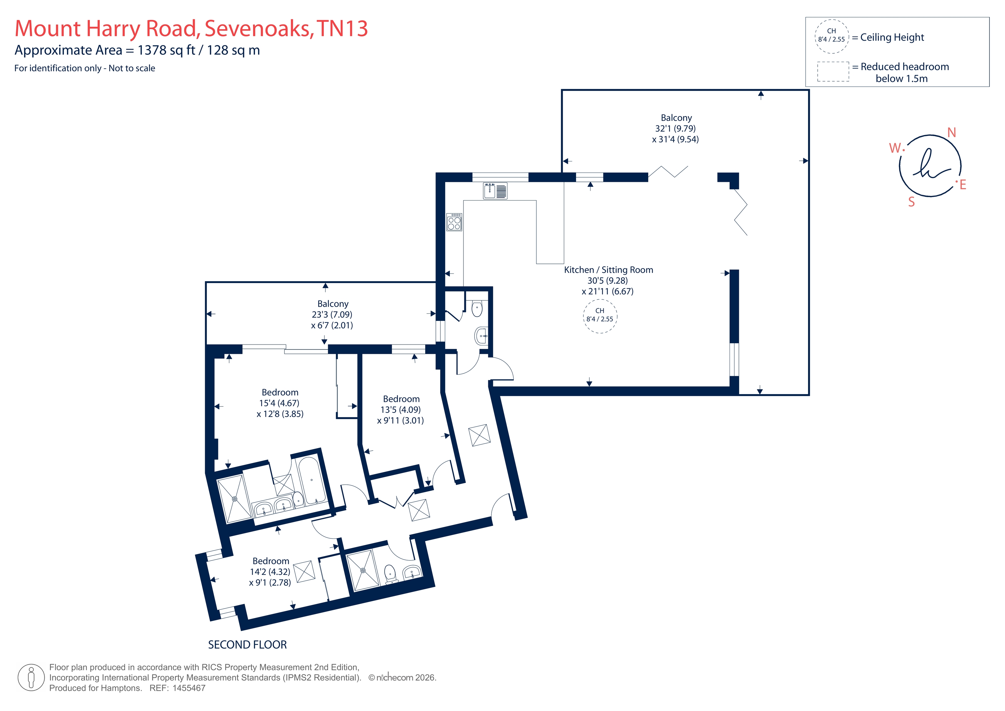 Flat 9, 55, Mount Harry Road, Sevenoaks floorplan