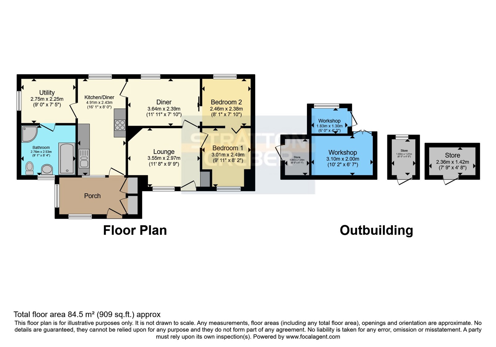 The Bungalow,, Spar Lane, Redruth floorplan
