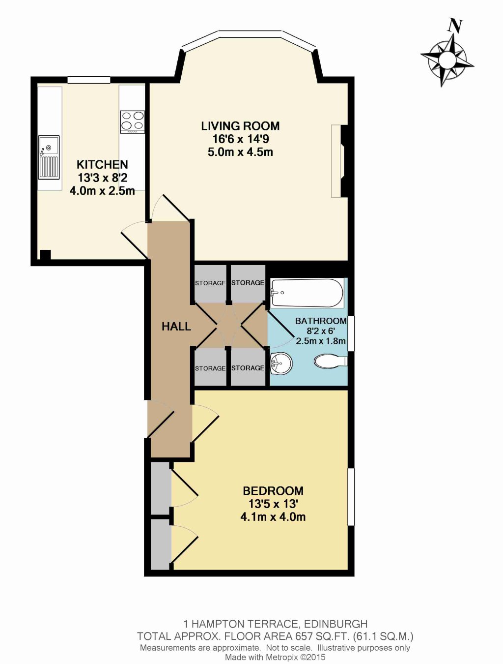 1 Bedrooms Flat to rent in Hampton Terrace, Haymarket EH12