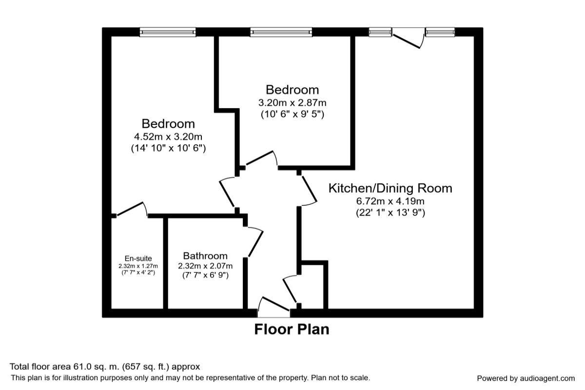 1 Bedrooms Flat to rent in Pilgrims Way, Salford M50