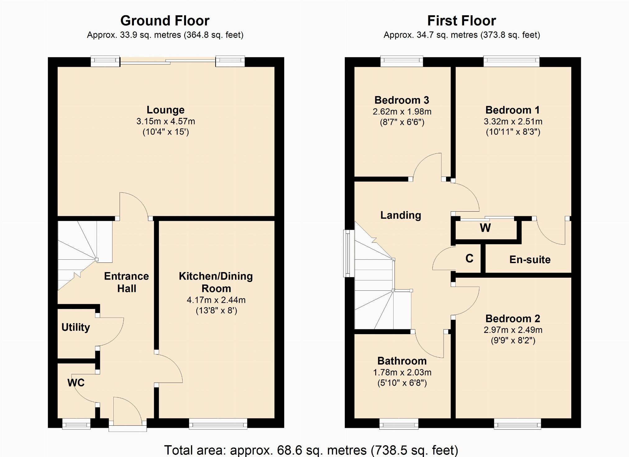 3 Bedrooms End terrace house for sale in Earls Close, Moulton, Northampton NN3