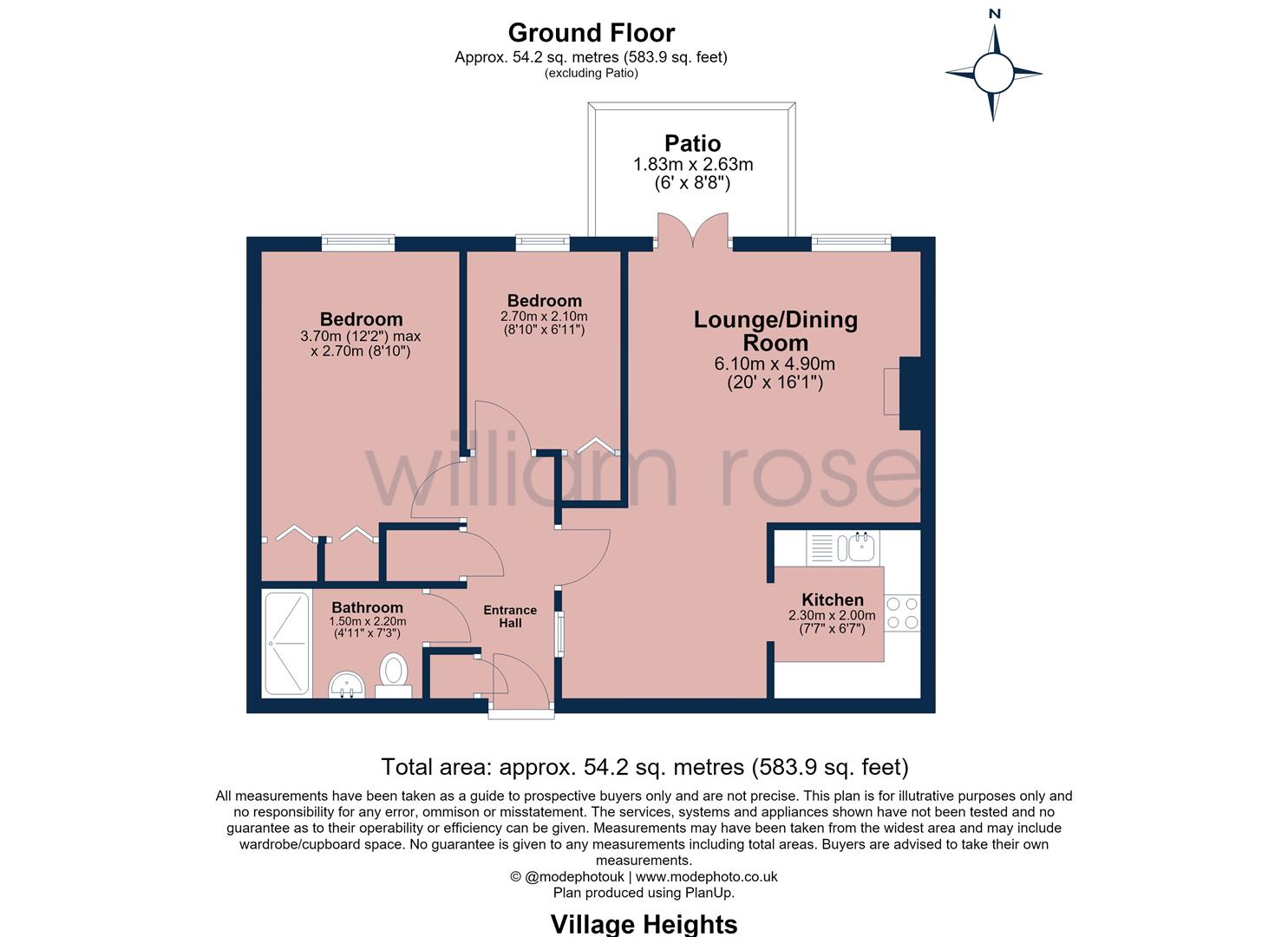 Flat 22, Village Heights, 72 Chingford Lane, Woodford Green floorplan