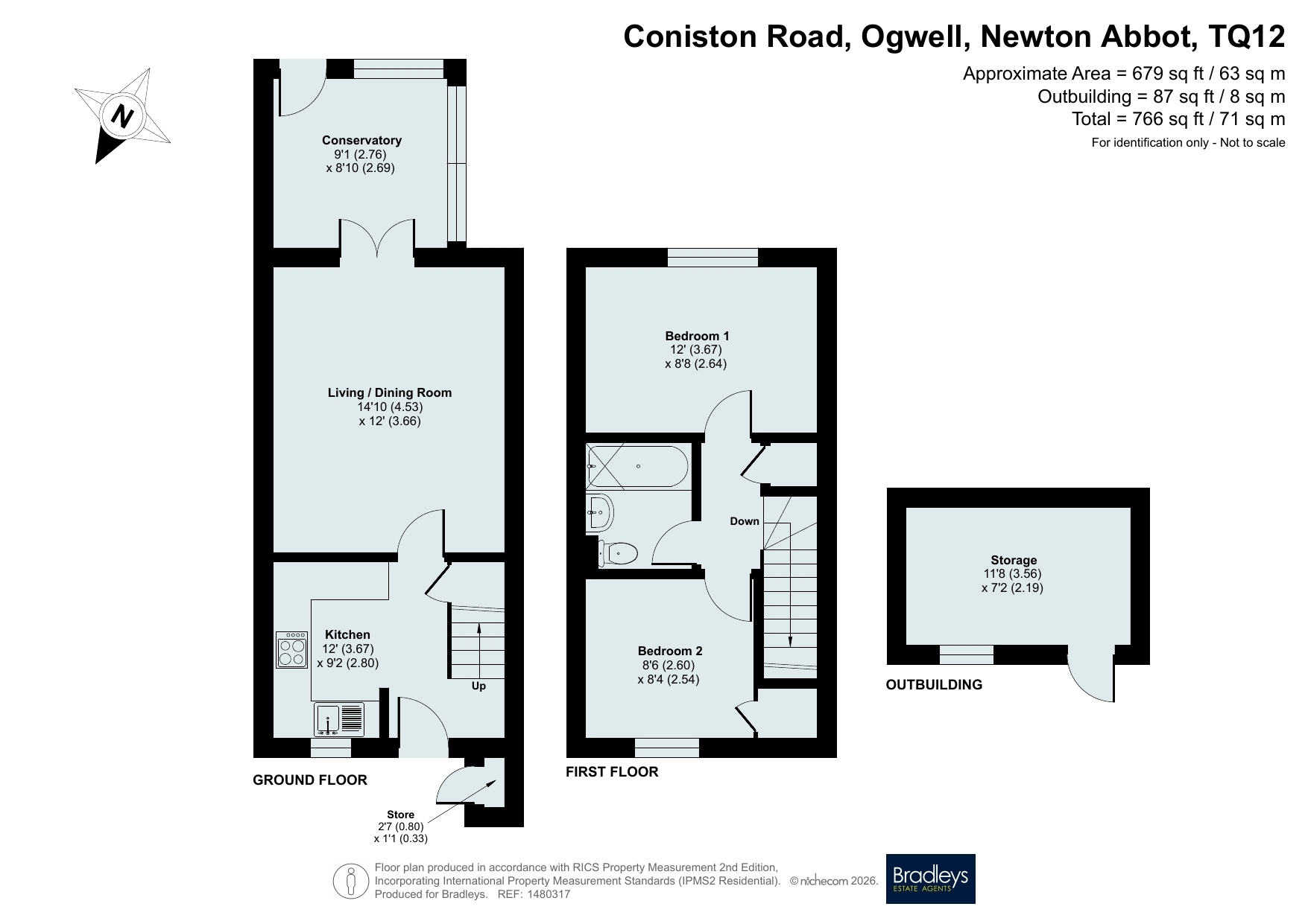 26 Coniston Road, Ogwell Newton Abbot Devon, Devon floorplan