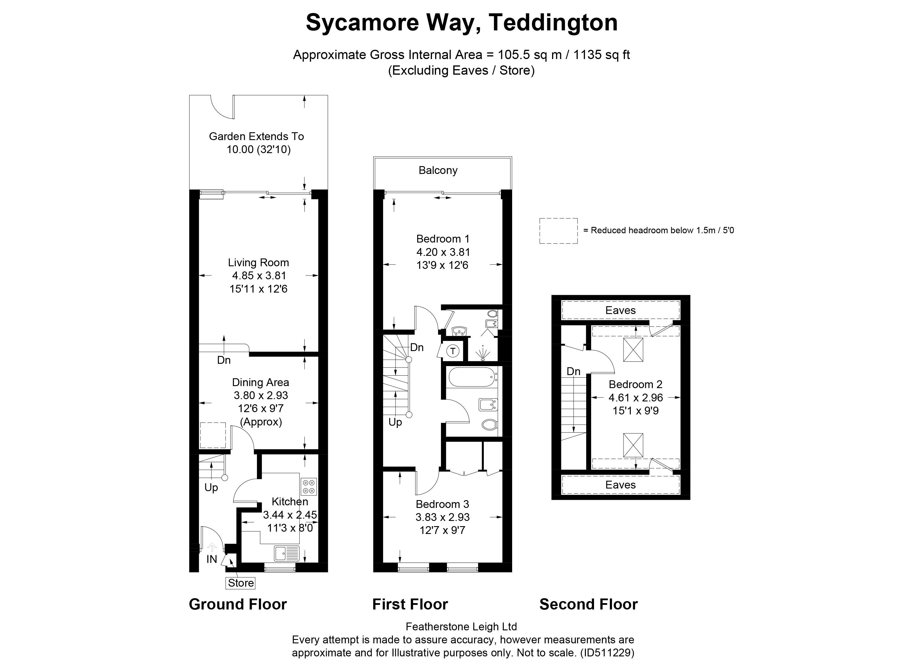 3 Bedrooms Town house for sale in Sycamore Way, Teddington TW11