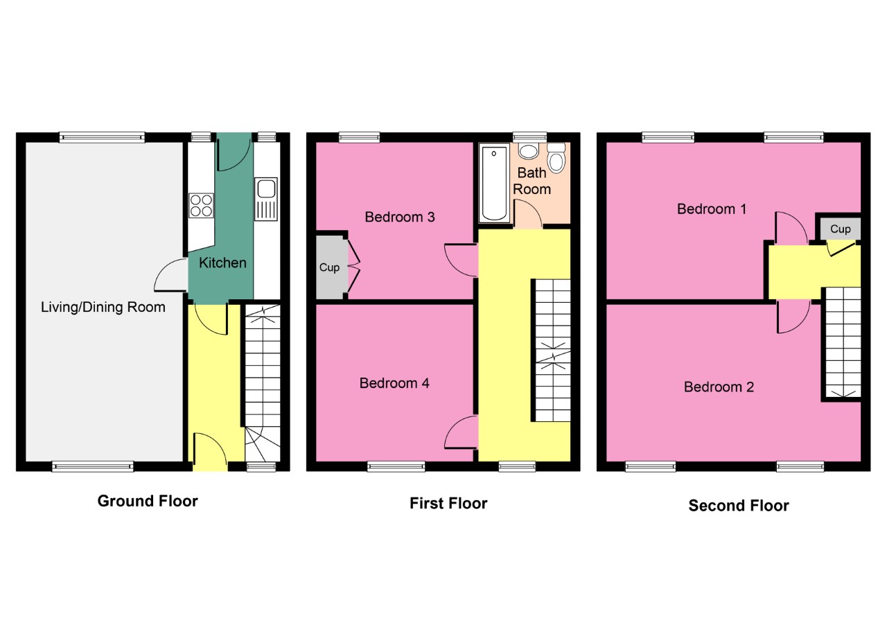 Croftfoot Road, Croftfoot, Glasgow G45, 4 bedroom terraced house for