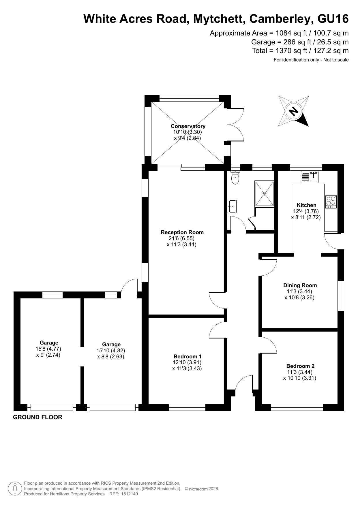 3, White Acres Road, Camberley floorplan