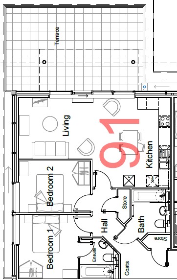 808 Armstrong House, Peterborough floorplan