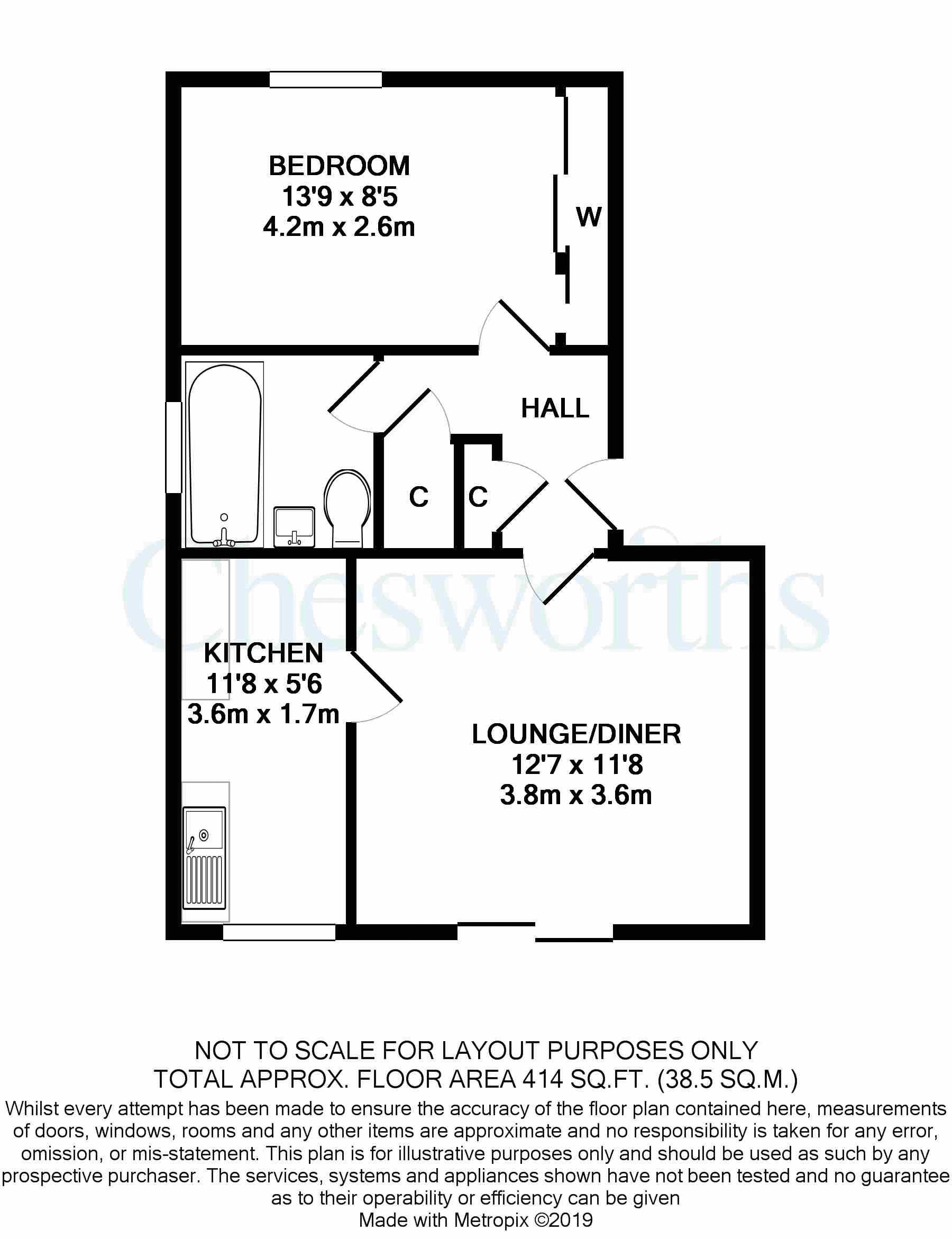 1 Bedrooms Flat for sale in Tanyard Close, Horsham RH13