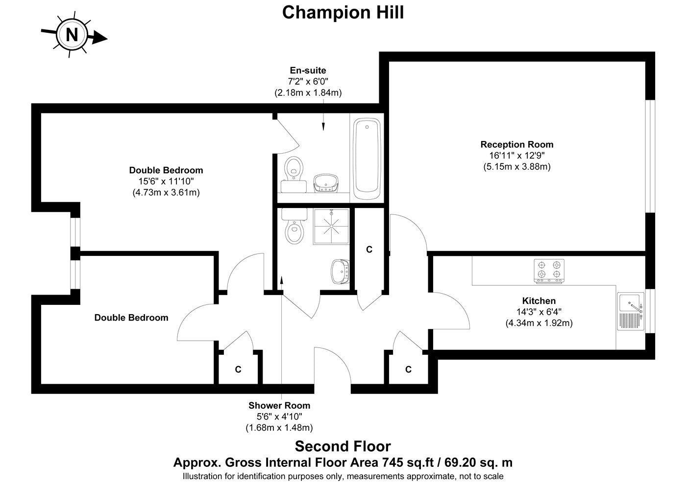 Champion Hill, London floorplan