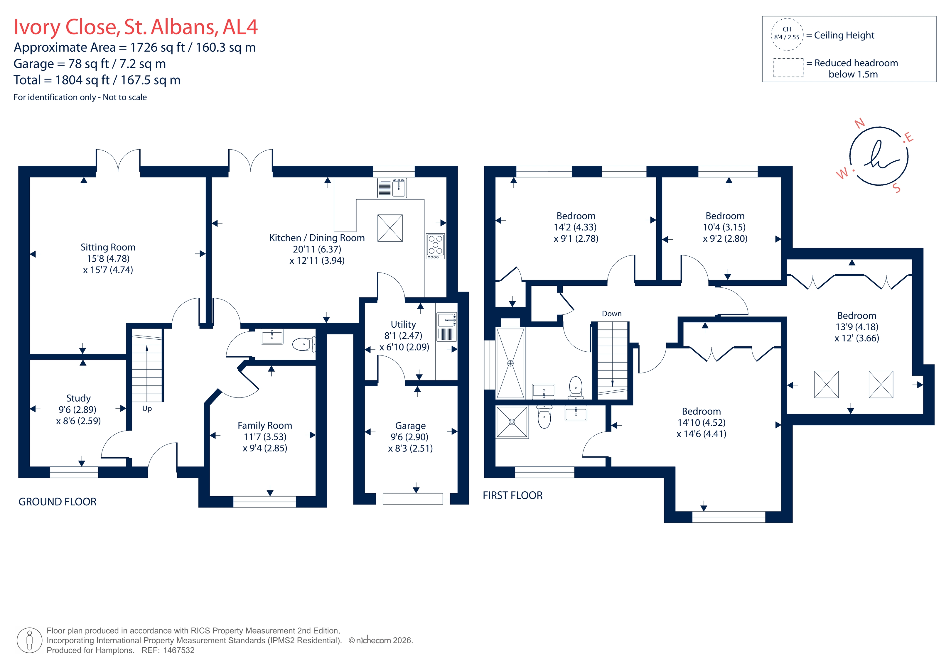 8, Ivory Close, St. Albans floorplan