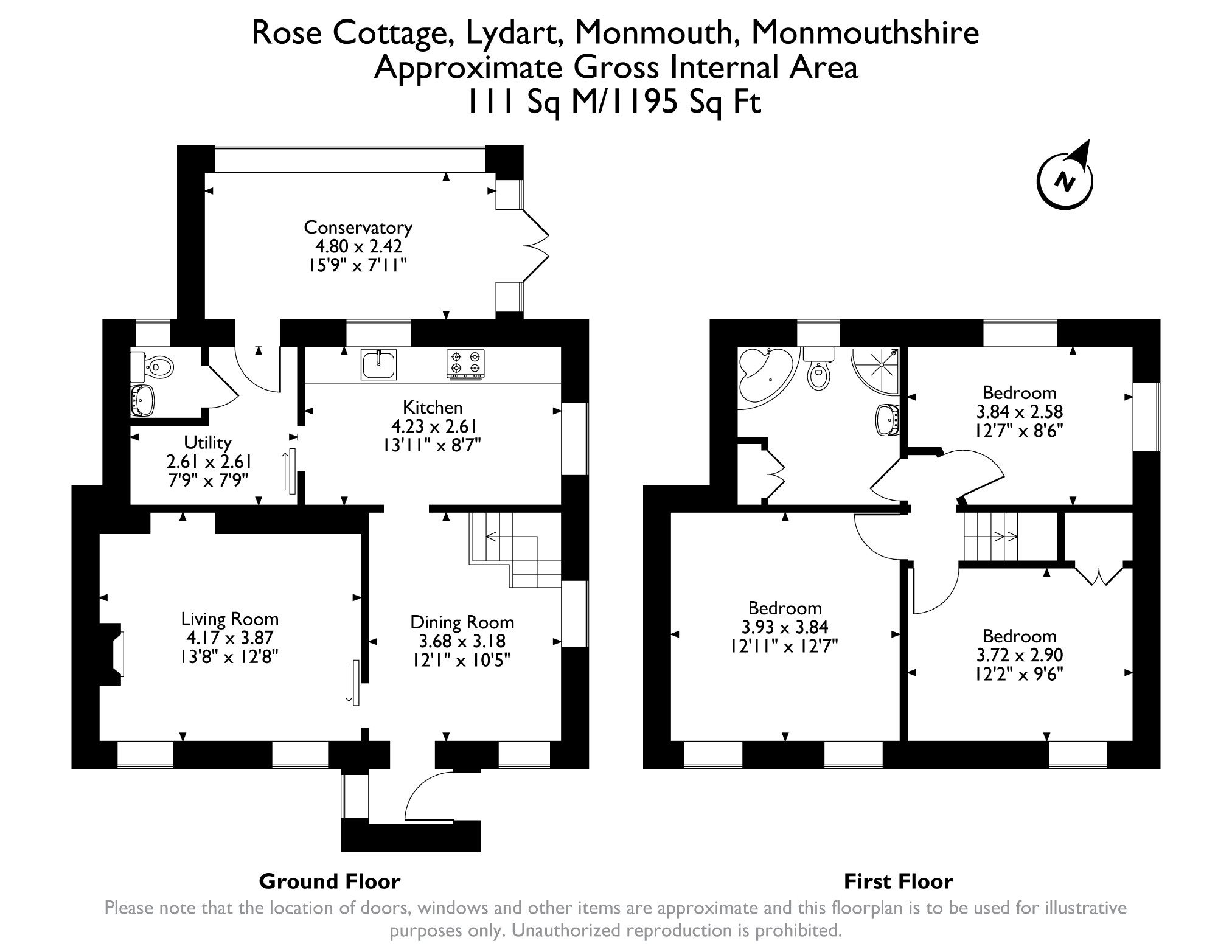 Rose Cottage, Lydart, Monmouth floorplan