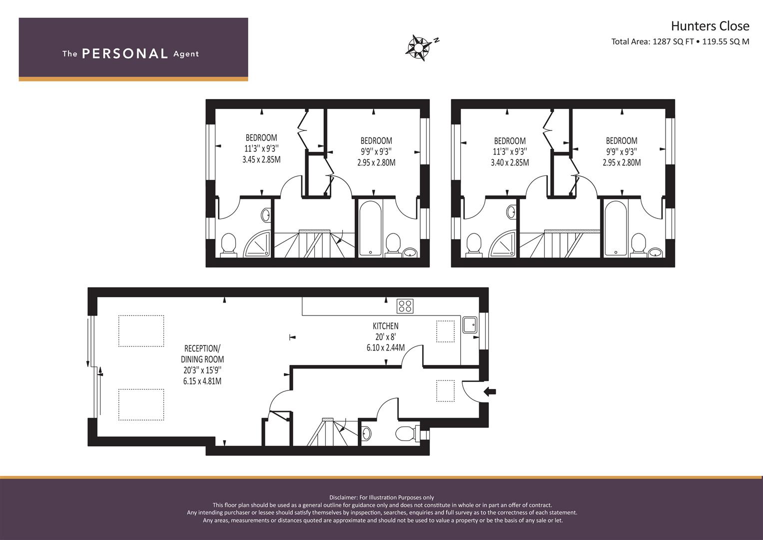 4, Hunters Close, Epsom floorplan