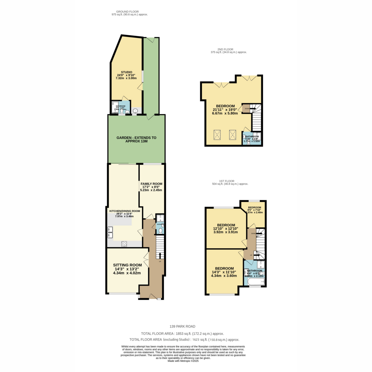 139, Park Road, London floorplan