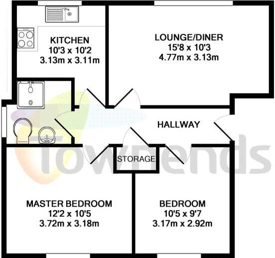 2 Bedrooms Flat to rent in Mead Court, Egham, Surrey TW20