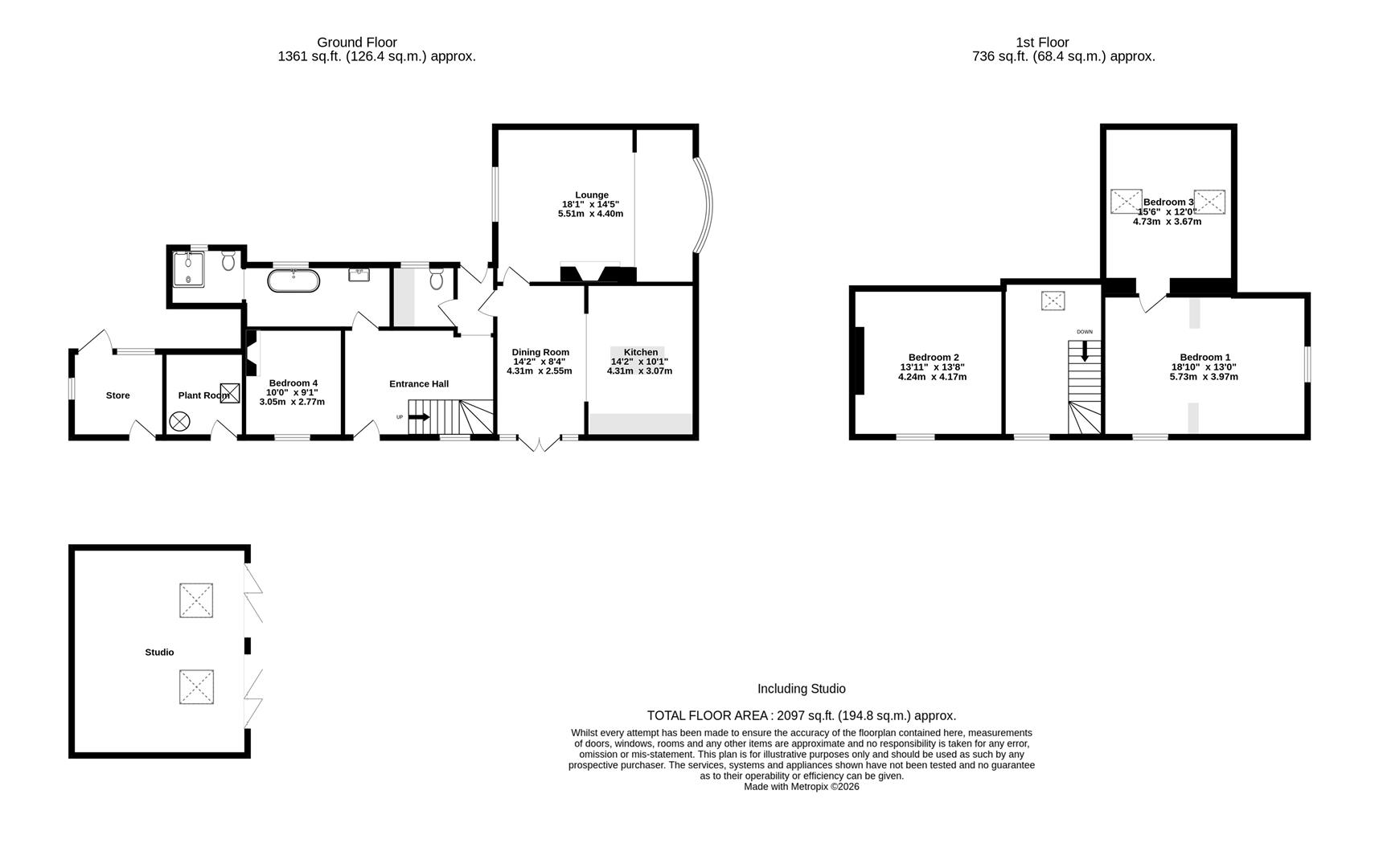 The Bungalow & Paddock, Cottage Farm, Bad Bargain Lane, York floorplan