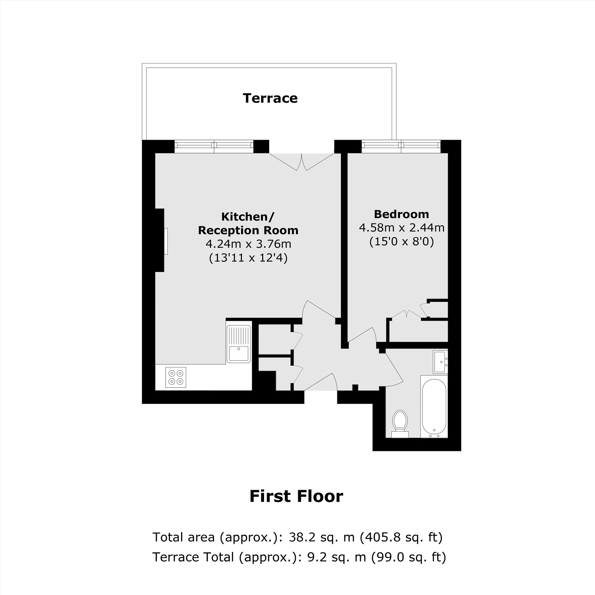 Flat F, 6, Templeton Place, London floorplan