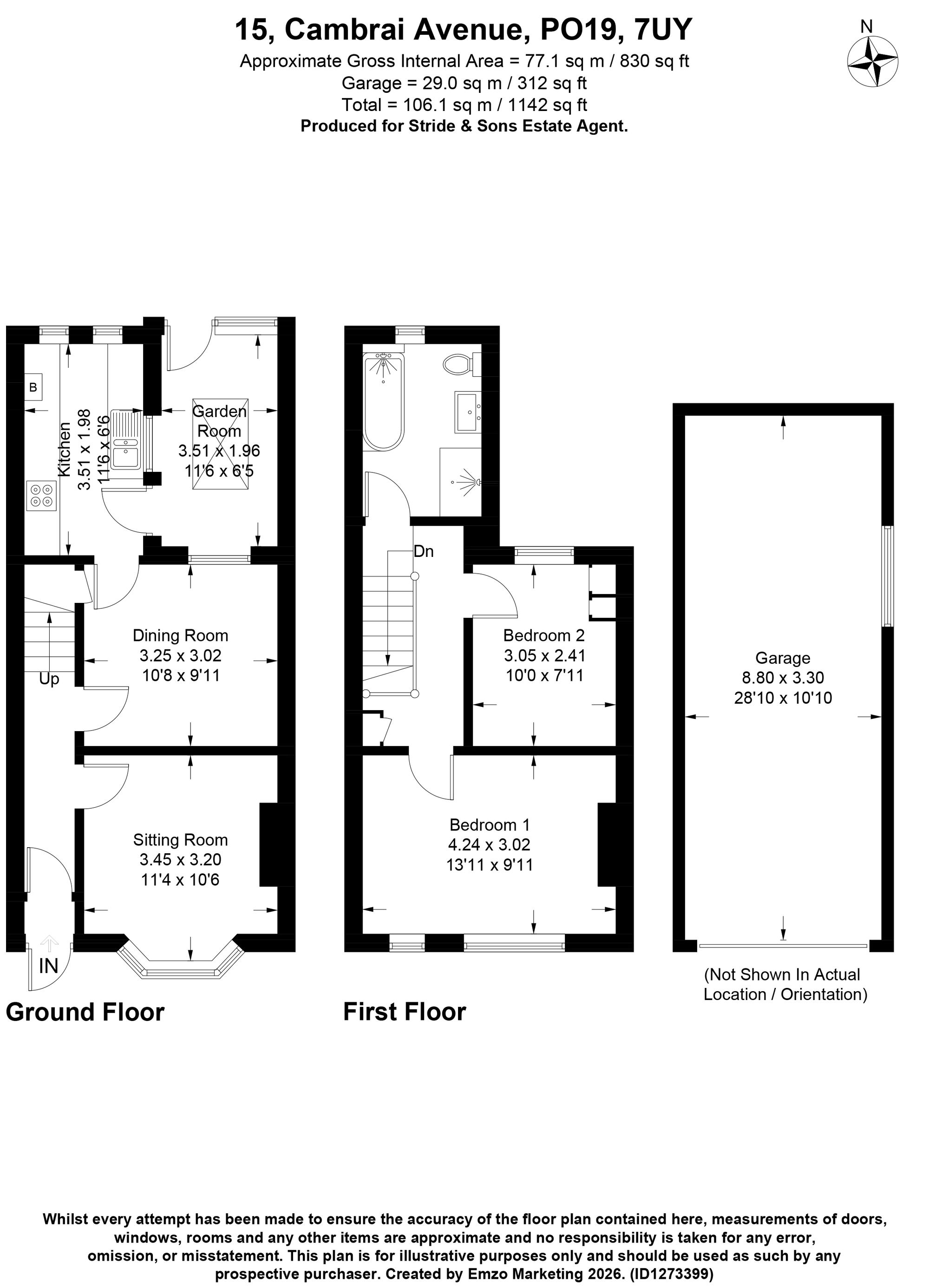 15 Cambrai Avenue, Chichester floorplan