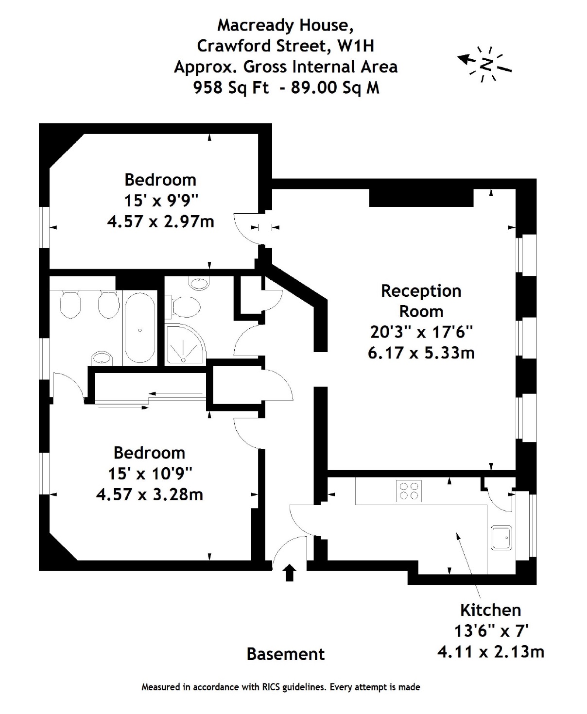 2 Bedrooms Flat to rent in Crawford Street, London W1H