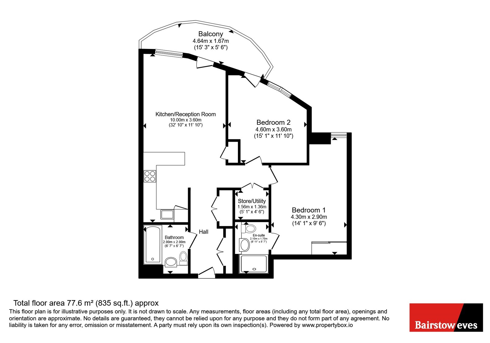Flat 314, Oculus House 16-48,, Cambridge Road, Barking floorplan