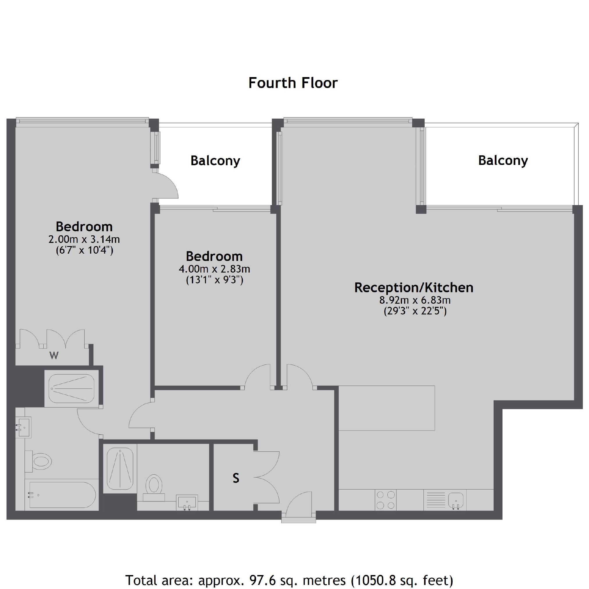 Flat 21, Aura House, 39, Melliss Avenue, Kew floorplan