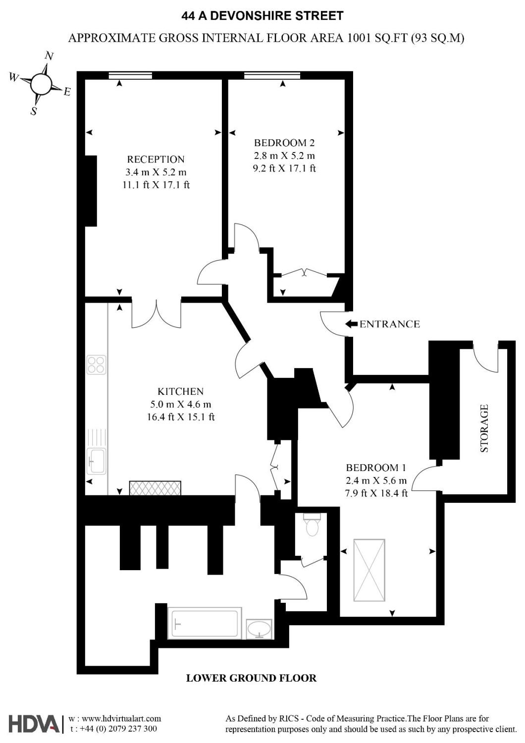 2 Bedrooms Flat to rent in Devonshire Street, Marylebone, London W1G