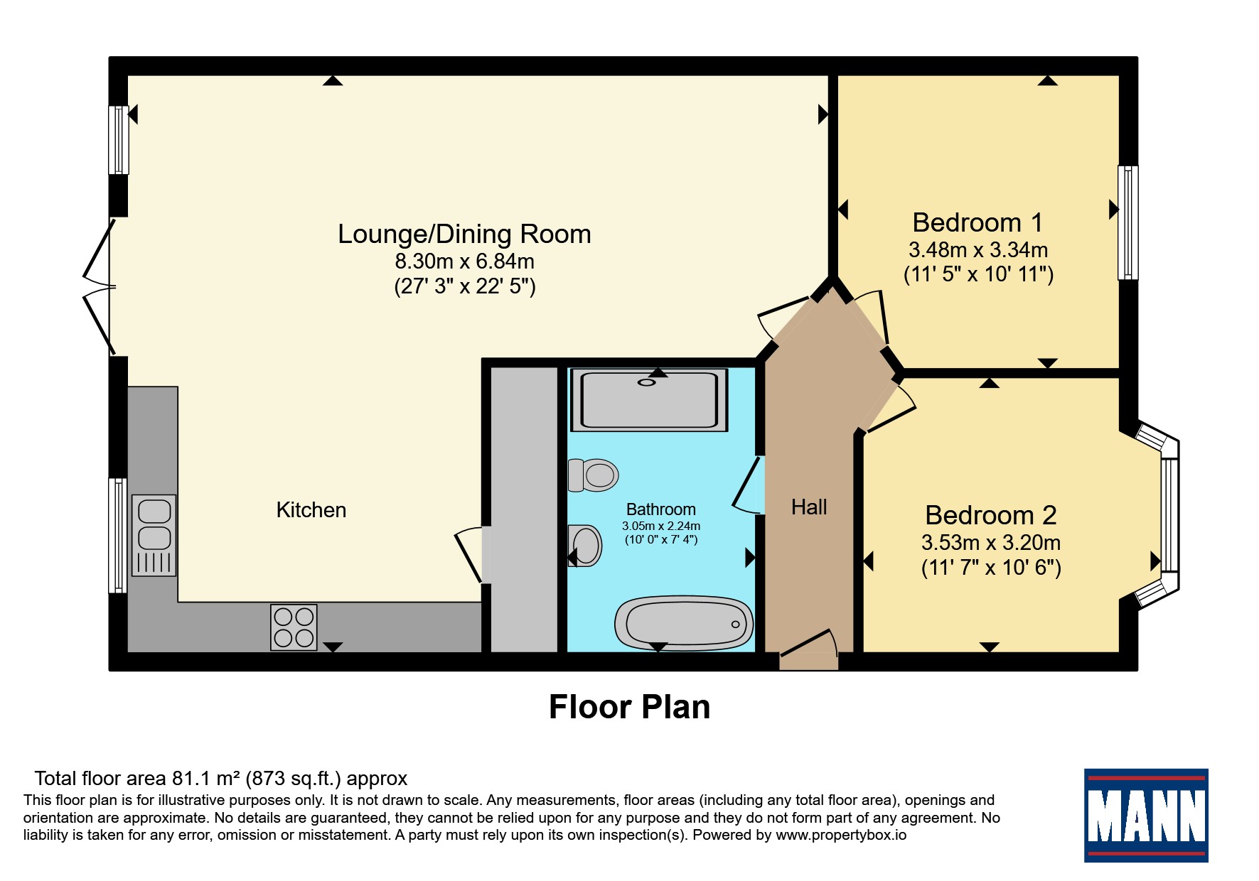 3, Sunset Road, Southampton floorplan