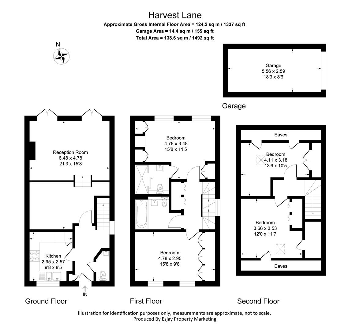 Harvest Lane, Thames Ditton KT7, 4 bedroom town house for sale