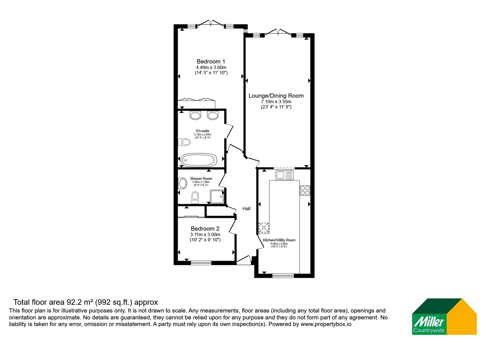 107, Carbis Beach Apartments, St. Ives floorplan