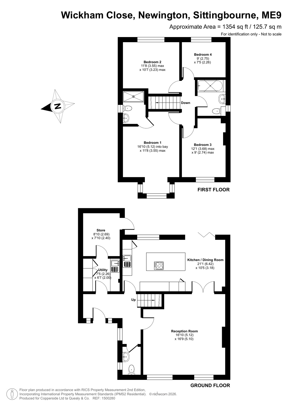 28, Wickham Close, Sittingbourne floorplan