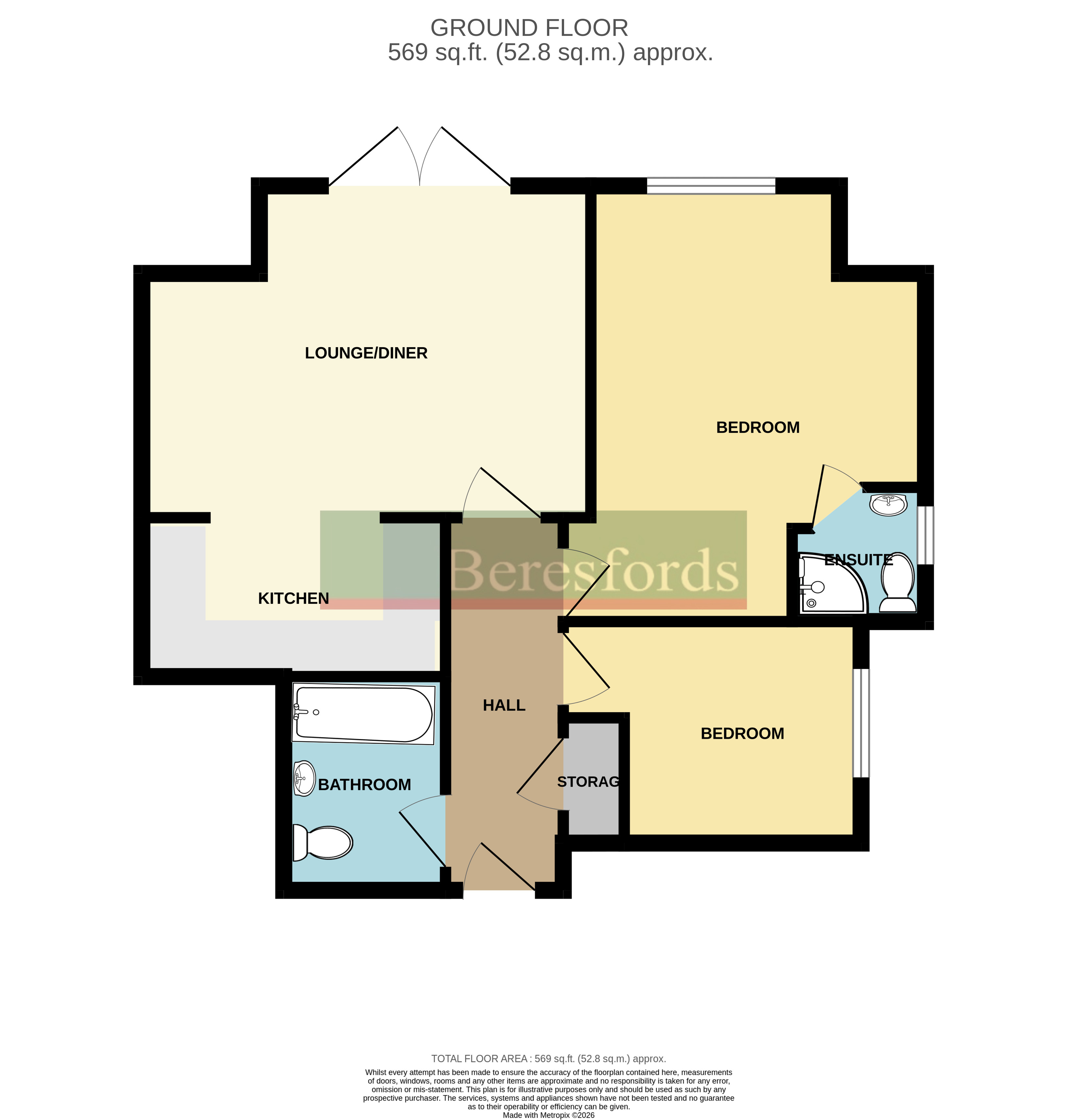 Flat 5, Woodgate Court, 98, Stafford Avenue, Hornchurch floorplan