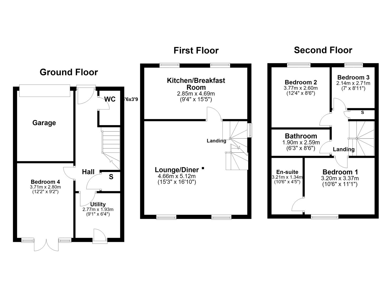 34, Osbourne Close, Corby floorplan
