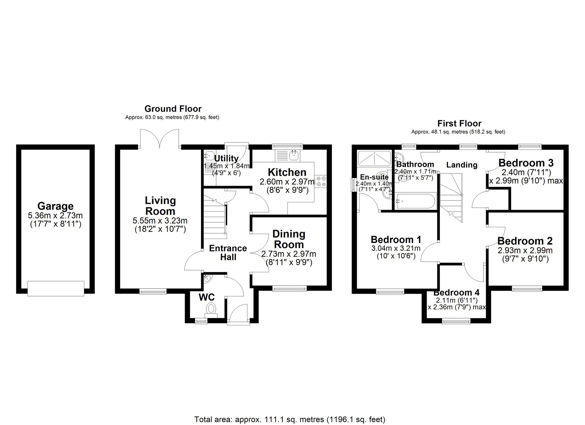 2 Telford Close, Warrington floorplan