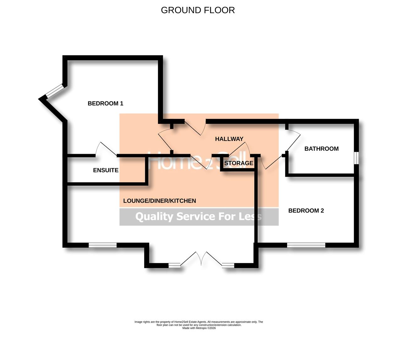Flat 8, Gill Court, Derby Road, Belper floorplan