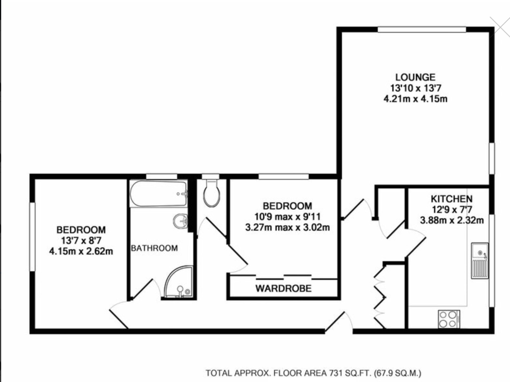 2 Bedrooms Flat to rent in Hamble Road, Tonbridge TN10