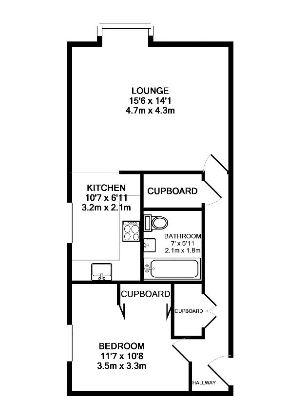 1 Bedrooms Flat to rent in Three Bridges, Crawley, West Sussex RH10