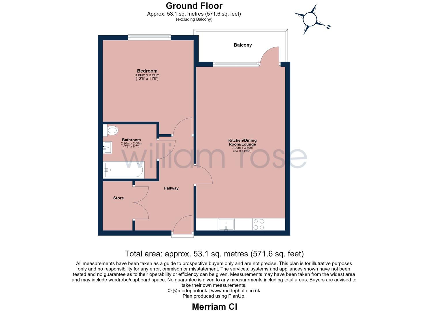 44, Merriam Close, London floorplan