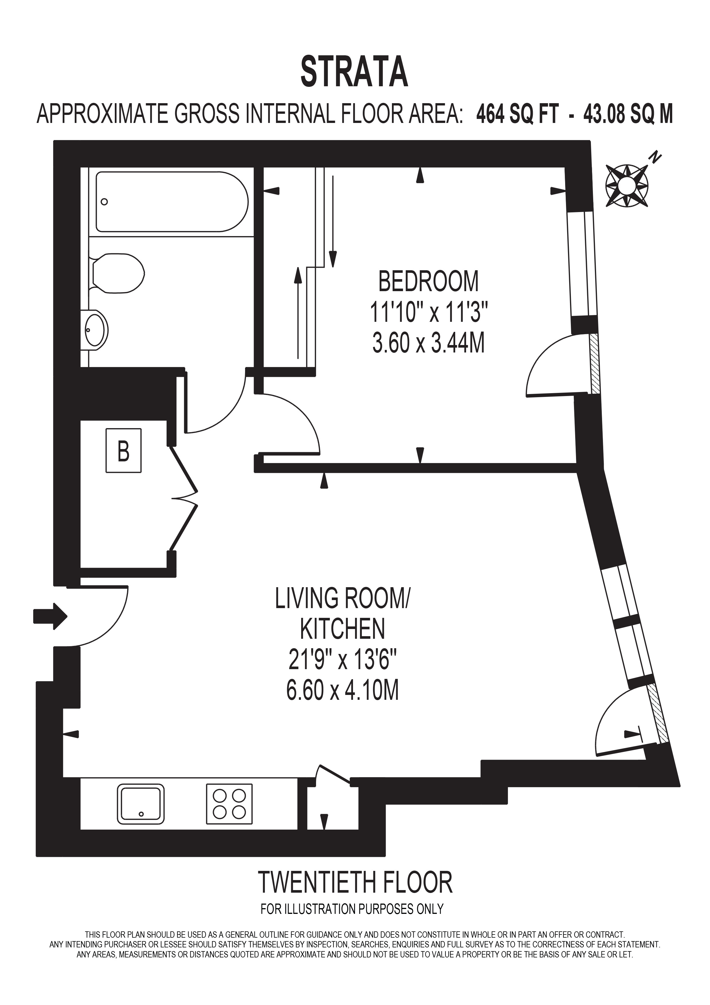 1 Bedrooms Flat to rent in Strata, Walworth Road, Elephant & Castle SE1