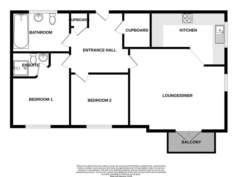 Flat 4 Berkshire House, Tamworth Road, Waterlooville floorplan