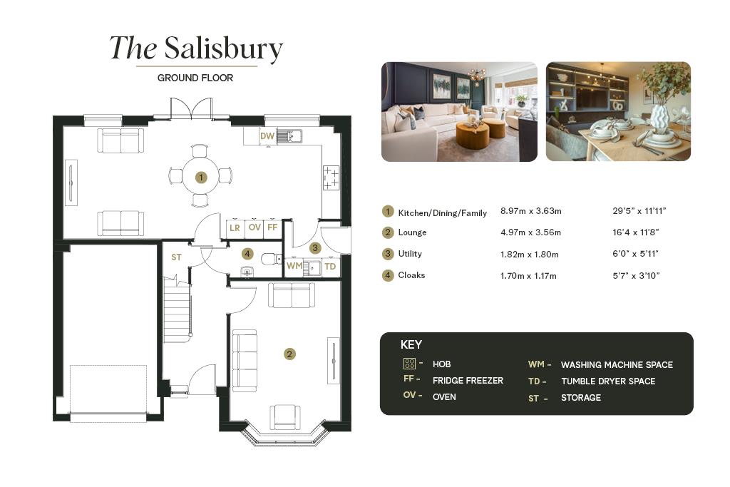 Plot 21 - Salisbury, Trevalyn Place, Rossett floorplan