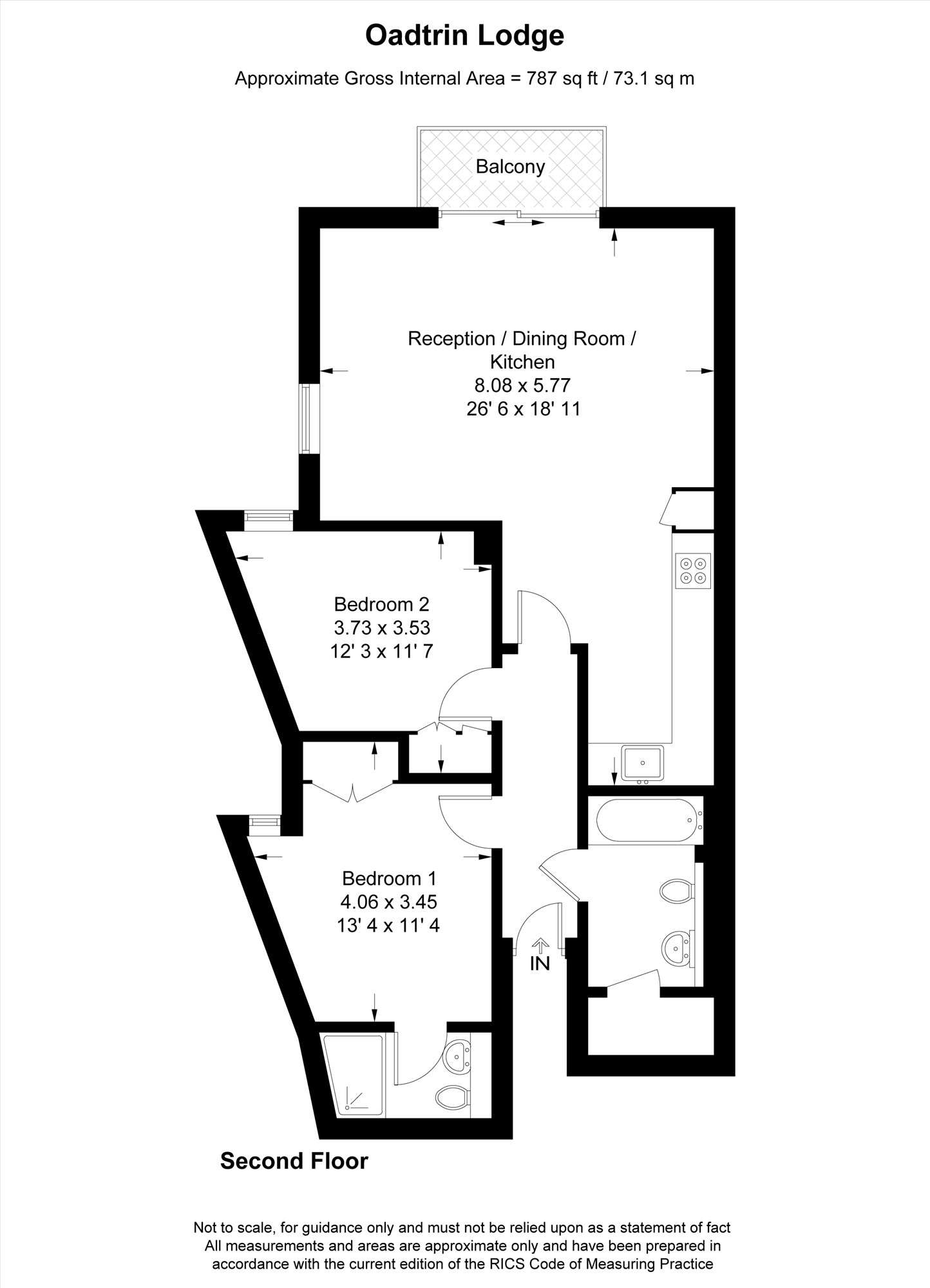 Flat 11, Oadtrin Lodge, 5, Trinity Road, London floorplan