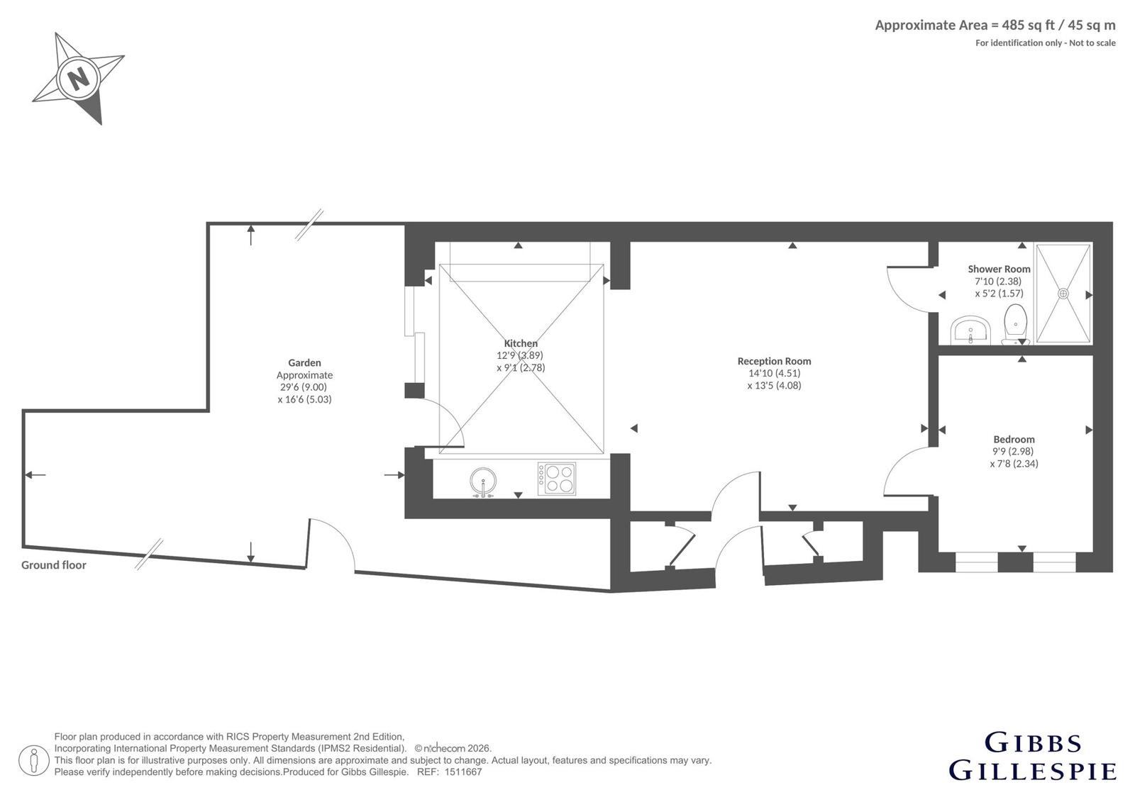 Flat 4, 23, Denbigh Road, London floorplan