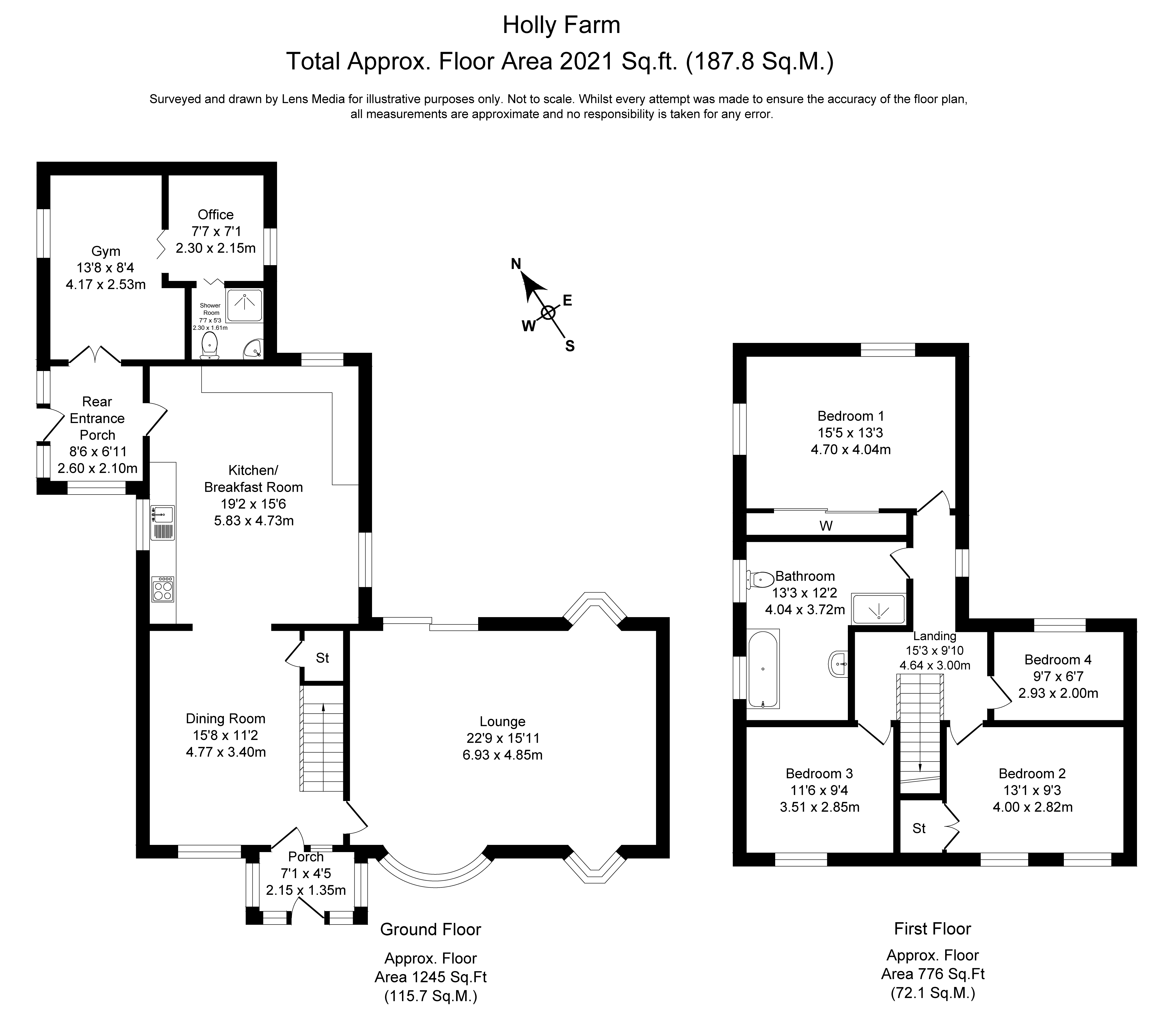 Holly Farm, Cumberland Lane, Whixall floorplan